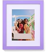 Vittanly 8x10 Picture Frame, Engineered Wood with Shatter Resistant Plexiglass, Display Pictures ...