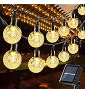 Toodour Solar String Lights Outdoor, 36ft 60 LED Globe String Lights, Waterproof Crystall Ball Li...