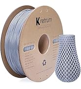 Kretrum PLA 3D Printer Filament, 3D Printing Filament, Gray PLA Filament 1.75mm, Dimensional Accu...