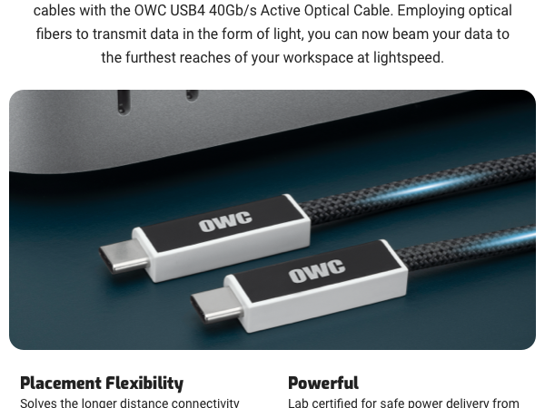 USB4 THUNDERBOLT 3 4 OPTICAL CABLE HIGH SPEED HIGH RES RESOLUTION 8K DURABLE BRAIDED LONG 40GB/S