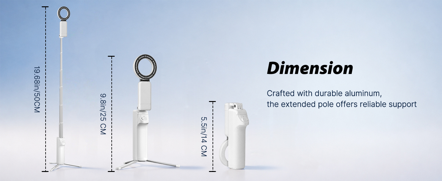 Magnetic Selfie Stick Tripod,Phone Camera Grip