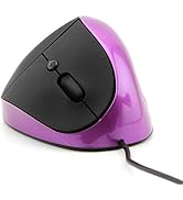 CHUYI Wired Vertical Ergonomic Mouse for Right Hand, 1600 DPI 6 Buttons Portable Optical Office C...