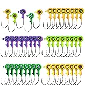 Bombite Crappie Jig Heads Crappie Jigs with 3D Eyes,40Packs Crappie Jigs Heads Crappie Lures Bass...