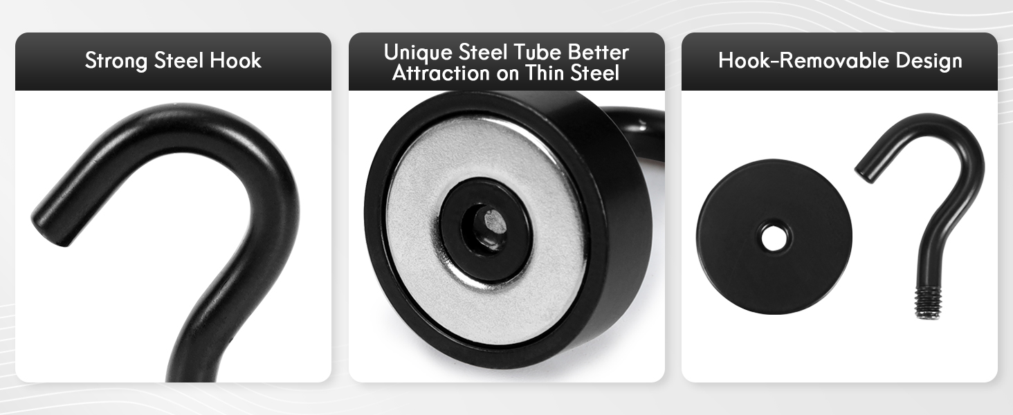 Features of Neosmuk black magnetic hooks with steel tube