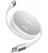 Fasgear 240W USB C to USB C Cable 3.3ft Retractable 5A Fast Charging Type C Cord for 100W USB C C...