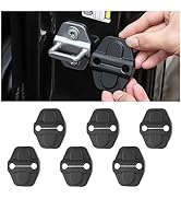 6PCS Car Door Lock Cover - Black Door Latch Lock Trim Cover Compatible with 2018-2025 Jeep Wrangl...