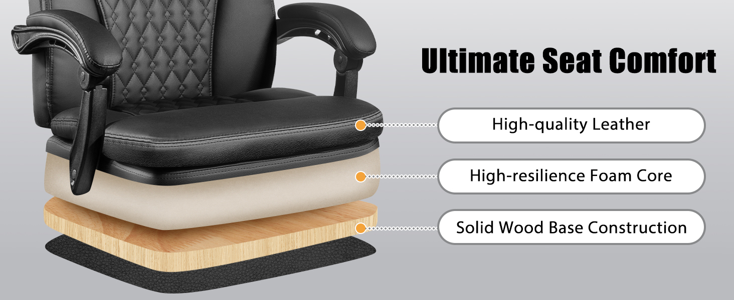 office chair with thick padded seat