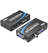 eKL AV/BNC + VGA to VGA + HDMI Converter with 3.5mm Audio Port for PC Laptop Display Computer Mac...
