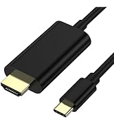 USB C to HDMI Cable(6FT), [4K, High-Speed] USB Type C to HDMI Cable for Home Office, [Thunderbolt...