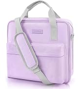 Zuozee Zipper Binder 3 Ring with Shoulder Strap and Handle, Purple 2 Inch 3 Ring Binder with Zipp...