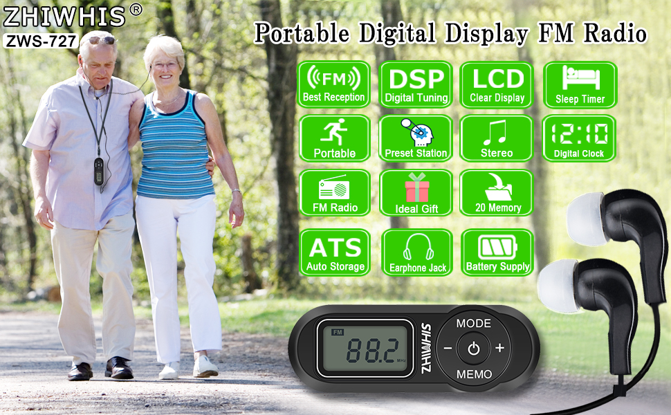 Portable Mini Digital Display FM Radio