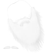 VILLCASE 1set Fake Beard and Eyebrows Santa Costume Accessories for Christmas Dressing up Self-Ad...