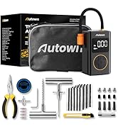 AUTOWN Flat Tire Repair Kit with Air Compressor 54 Pcs for Car