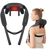 PERLEVI Cordless Neck and Shoulder Massager with Soothing Heat, Upgarded 6D Deep Tissue Kneading,...