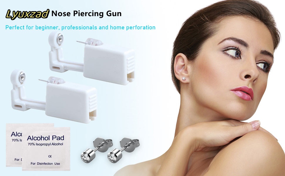 Nose Piercing Gun Kit Self Nose Piercing Kit It is great gift for your friends or family members