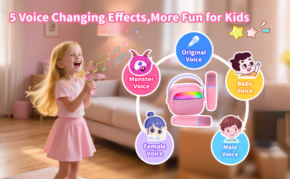 5 Voice Changing Effects,More Fun for Kids