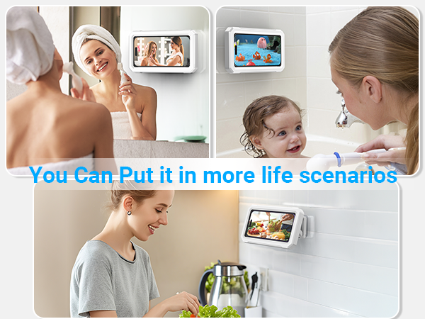 waterproof shower phone holder