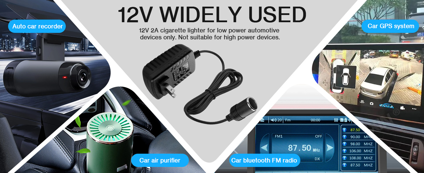 AC to DC Converter 2A 24W Car Cigarette Lighter Socket