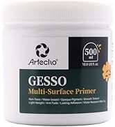 Artecho Gesso 16.9oz / 500ml, Gesso Primer for Acrylic Painting, White Gesso for Acrylic Painting...
