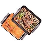 Gotham Steel Smokeless Indoor Grill, Nonstick Indoor Smokeless Grill with Ceramic Coating &amp; Adjus...