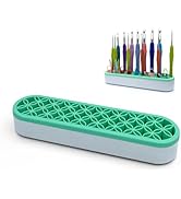 SGIBYN Silicone Crochet Hooks Holder, Crochet Hooks Organizer, Makeup Brushes Organizer, Silicone...