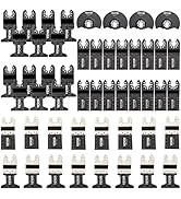 VEVOR 50 PCS Oscillating Saw Blades, Universal Quick Release Oscillating Saw Blades, Multitool To...
