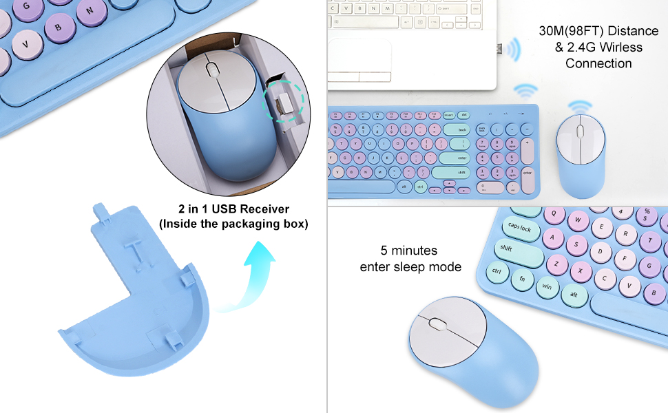 Wireless Keyboard and Mouse Combo