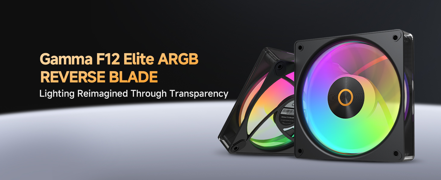 Gamma F12 Elite BK ARGB REVERSE BLADE 3 IN 1