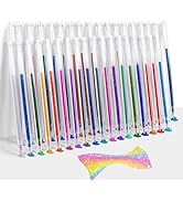 XWT Sparkle Glitter Gel Pens, 1mm Fine Point Metallic Glitter Gel Pen Set, for Journaling Art Pro...