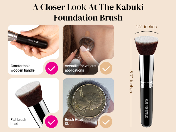 makeup brushes, liquid foundation brush, blending brush for makeup, foundation brush