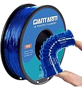 GIANTARM TPU Filament 1.75mm Flexible Soft 3D Printer Consumables Blue,95A 1kg Spool (2.2 lbs.), ...