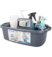 JiatuA Large Plastic Storage Basket Portable Shower Caddy Tote Organizer Basket with Handle for B...