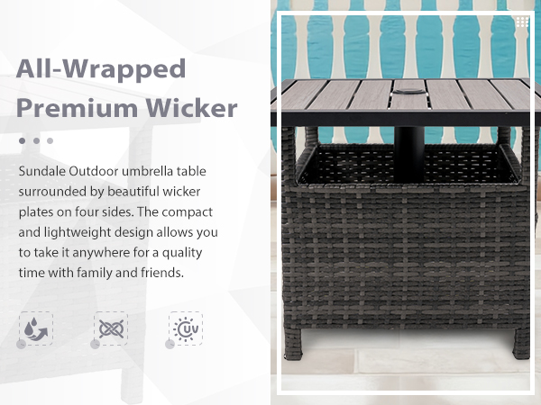 Sundale Outdoor Patio Umbrella Table A/B Test