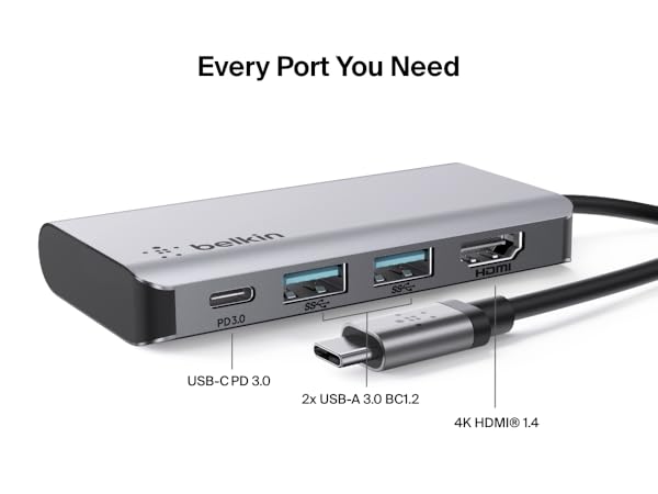 Belkin Connect USB-C 4 in 1 Multiport Hub