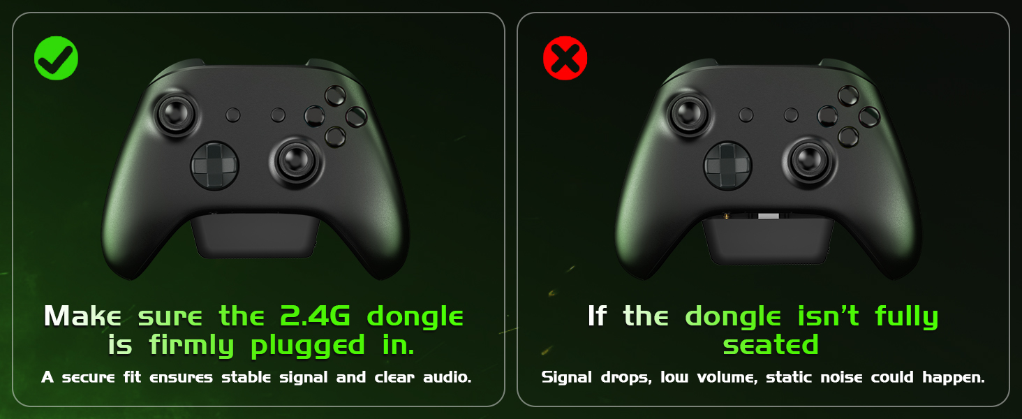 Wireless gaming headset compatible with Xbox Series X S and official controllers