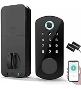 Keyless Entry Door Lock for Front Door Fingerprint Smart Door Lock Digital Electronic Door Lock w...
