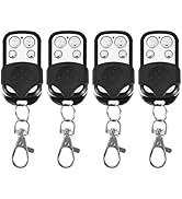 433.92 Mhz Remote for Gate, Remote Control Key Fob, 4pcs 4 Buttons Universal Cloning Wireless Rem...