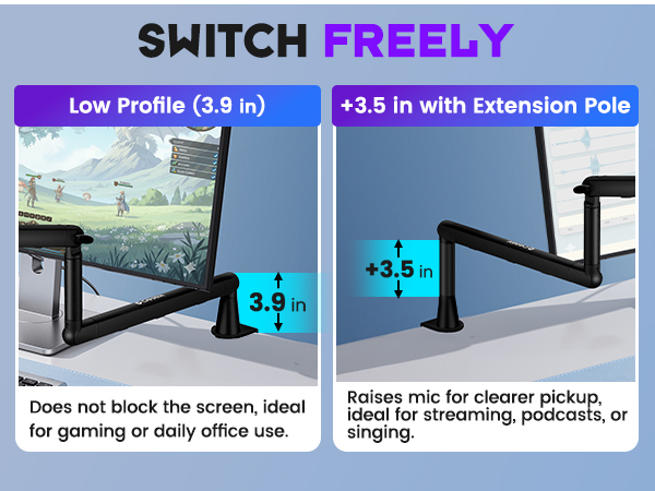 SWITCH FREELY mic stand