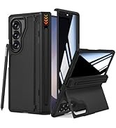 Ruky for Z Fold 6 Case with S Pen Holder, Case with Hidden Foldable Kickstand and Built-in Privac...
