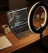 Desk Ring Light with Stand,10''Selfie Phone Light for Video Recording,10 Brightness Levels 3 Ligh...