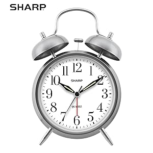 Twin Bell Alarm clock retro vintage loud battery operated clock