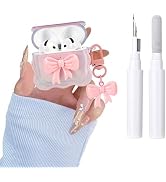 inewateri Compatible for AirPods Case with Cleaner Kit Cute 3D Colour Bow Design Shockproof Soft ...