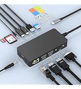 Microsoft Surface Thunderbolt 4 Dock Triple Display 4K HDMI*2+VGA, 12 in 1 Surface Docking Statio...