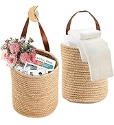 YOUEON Set of 2 Jute Hanging Basket 8.5