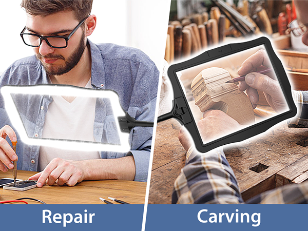 Magnifying Glass for Close Work Repair, Carving