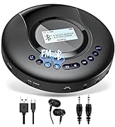 CD Player Portable ARAFUNA, Portable CD Player Bluetooth with FM Radio, 2000mAh Rechargeable CD P...