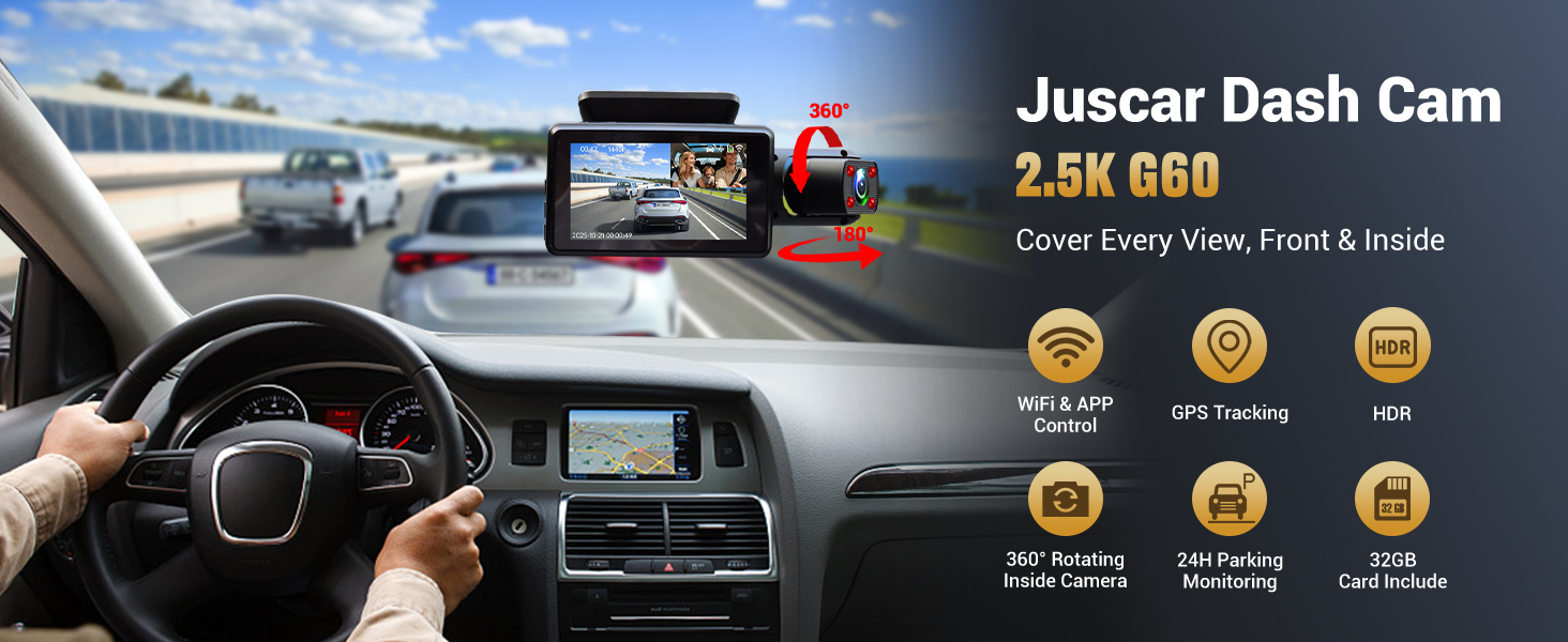 dash cam front and inside