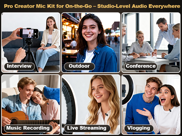 Pro Creator Mic Kit for On-the-Go - Studio-Level Audio Everywhere