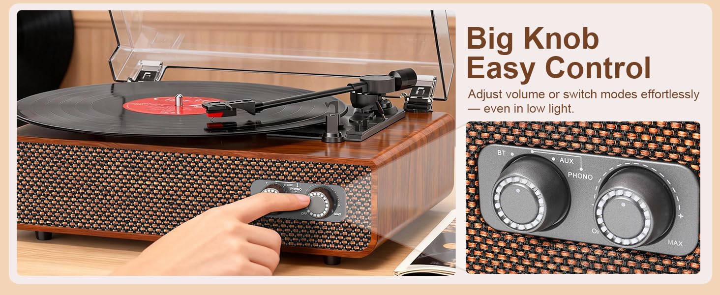 record palyer with speakers