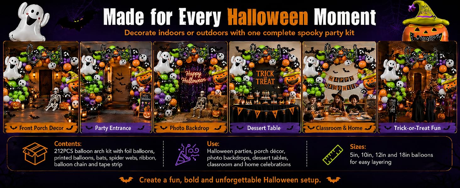halloween balloon arch kit inside